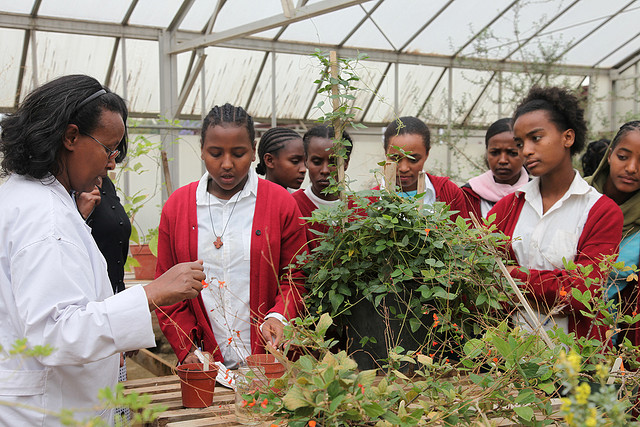 Girls at research facility ILRI Ethiopia