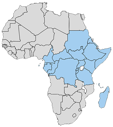 Africa Map with BecA countries